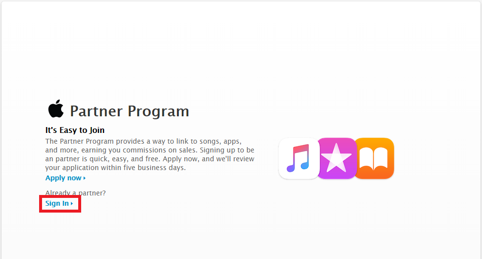 iTunes アフィリエイト ログインできない